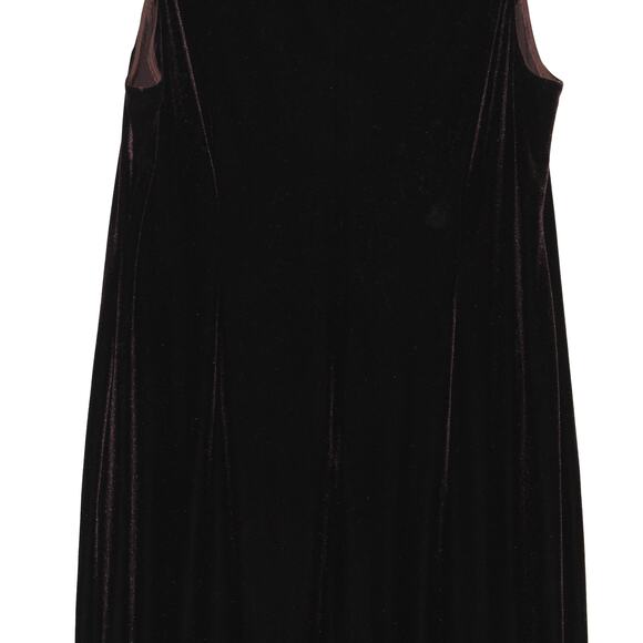 Vintage Adrianna Papell Occasions Brown Velvet Maxi Dress Sleeveless 16W - Picture 10 of 12